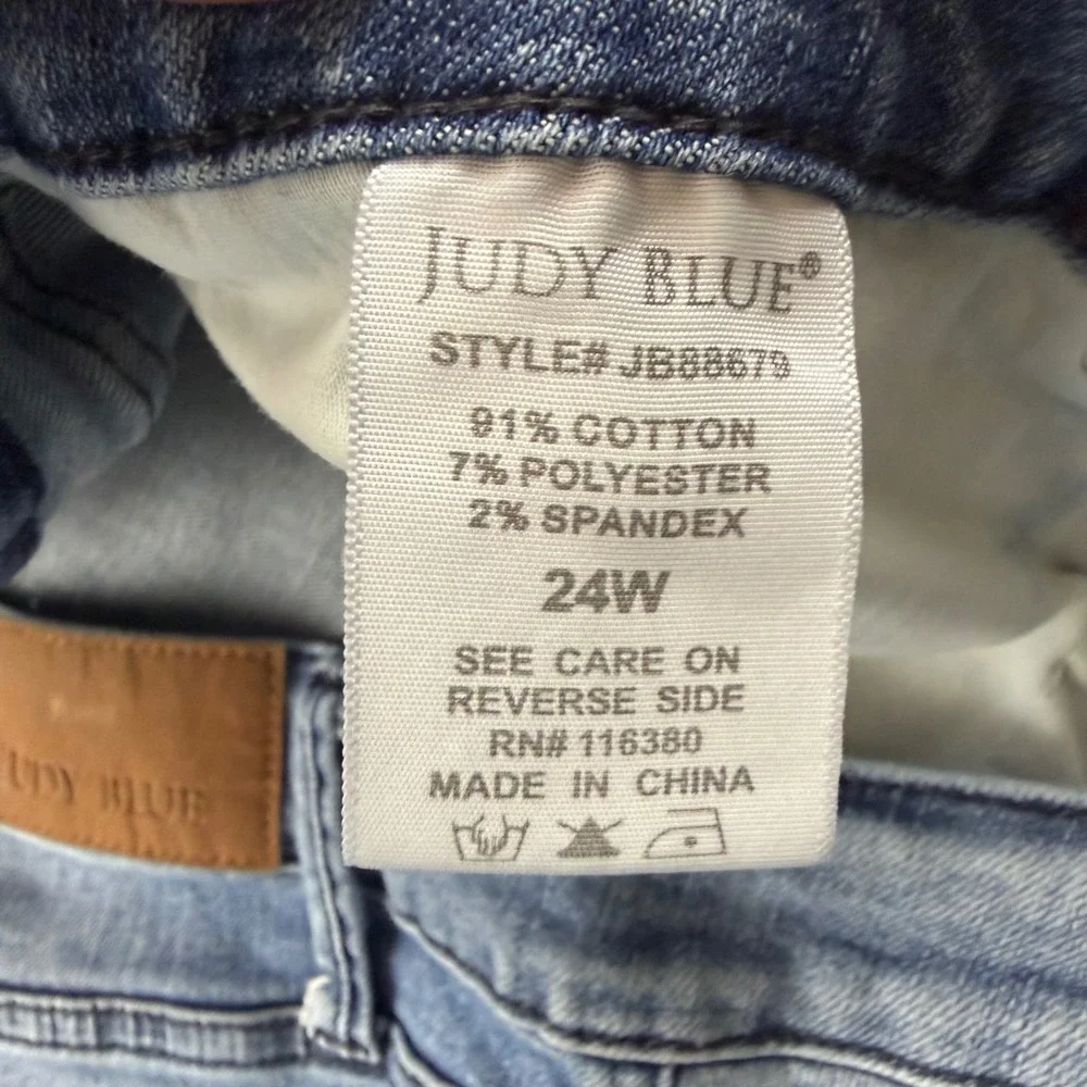 Judy Blue Skinny Fit Jeans Women 24W Blue JB88679 Stretch Denim